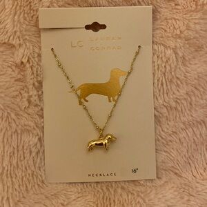 LC Lauren Conrad 16” Gold Dachshund Necklace.